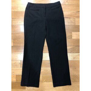 NWT Anne Klein Mid Rise Midweight Ponte Black Knit Straight Leg Dress Pant Size